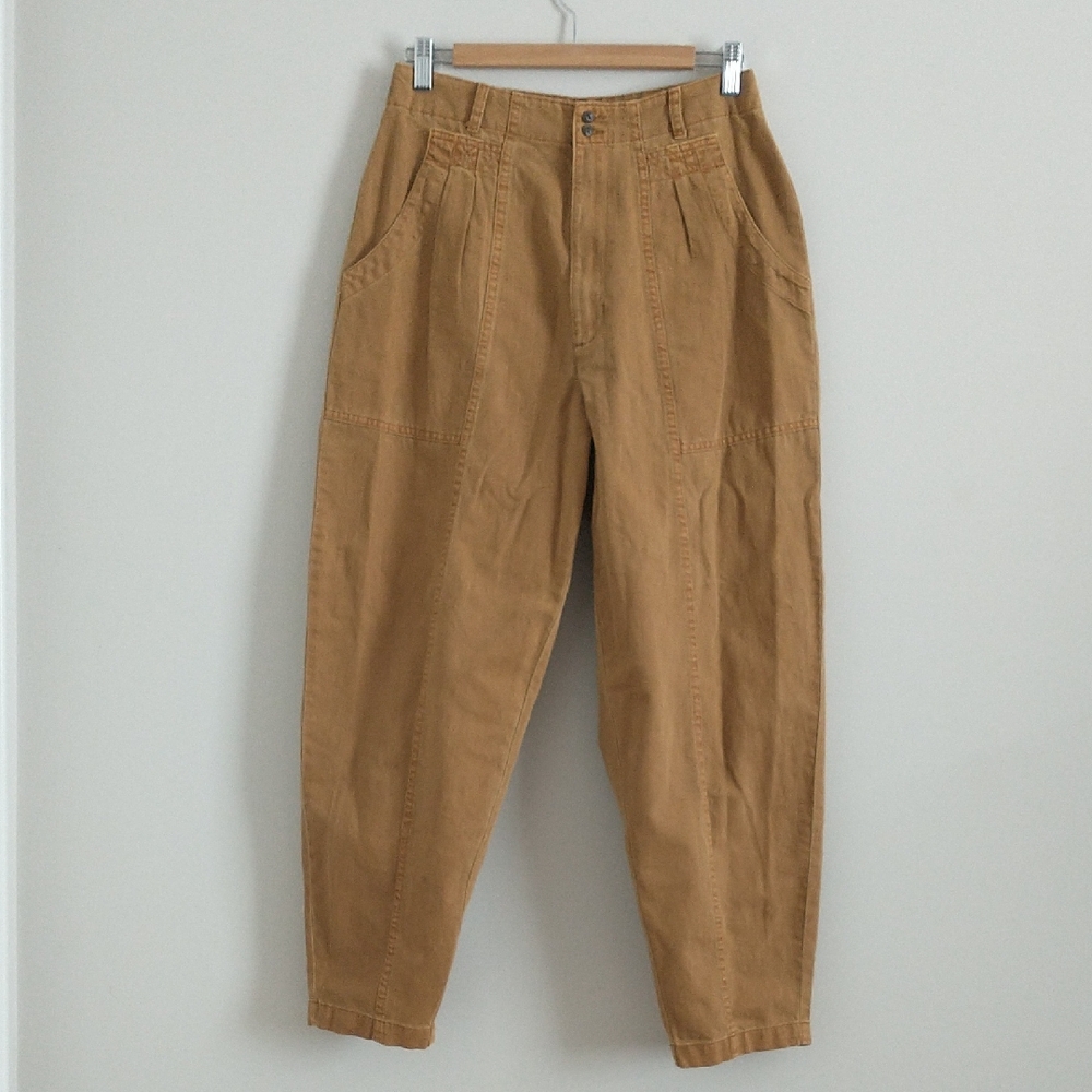 UNIVERSAL THREAD Women's High Rise Tan Barrel Pants. Size-8 - Picture 3 of 16